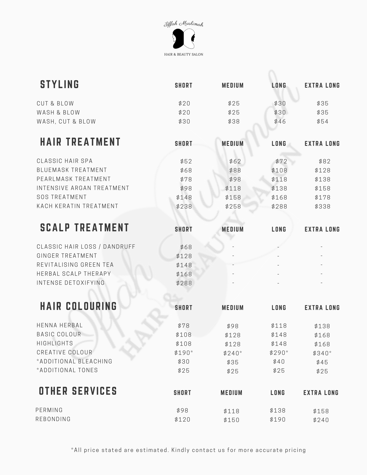 Our Services | Iffah Muslimah